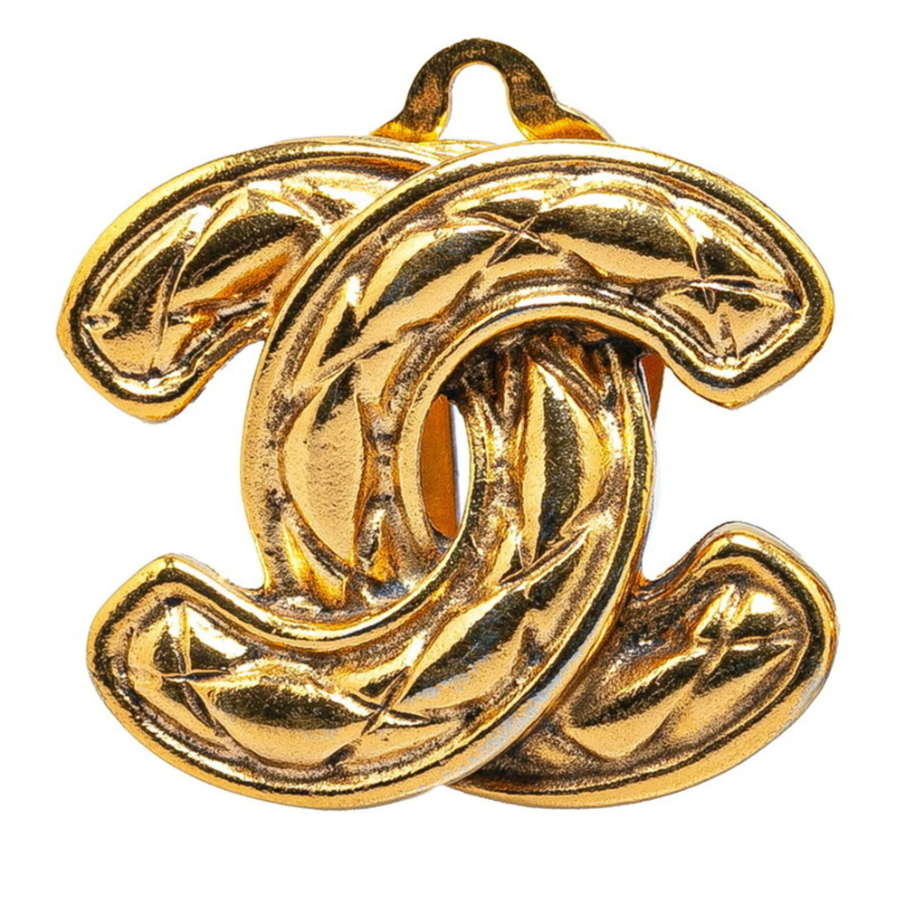 CHANEL Gold Logo Earrings - Picture 3 of 7